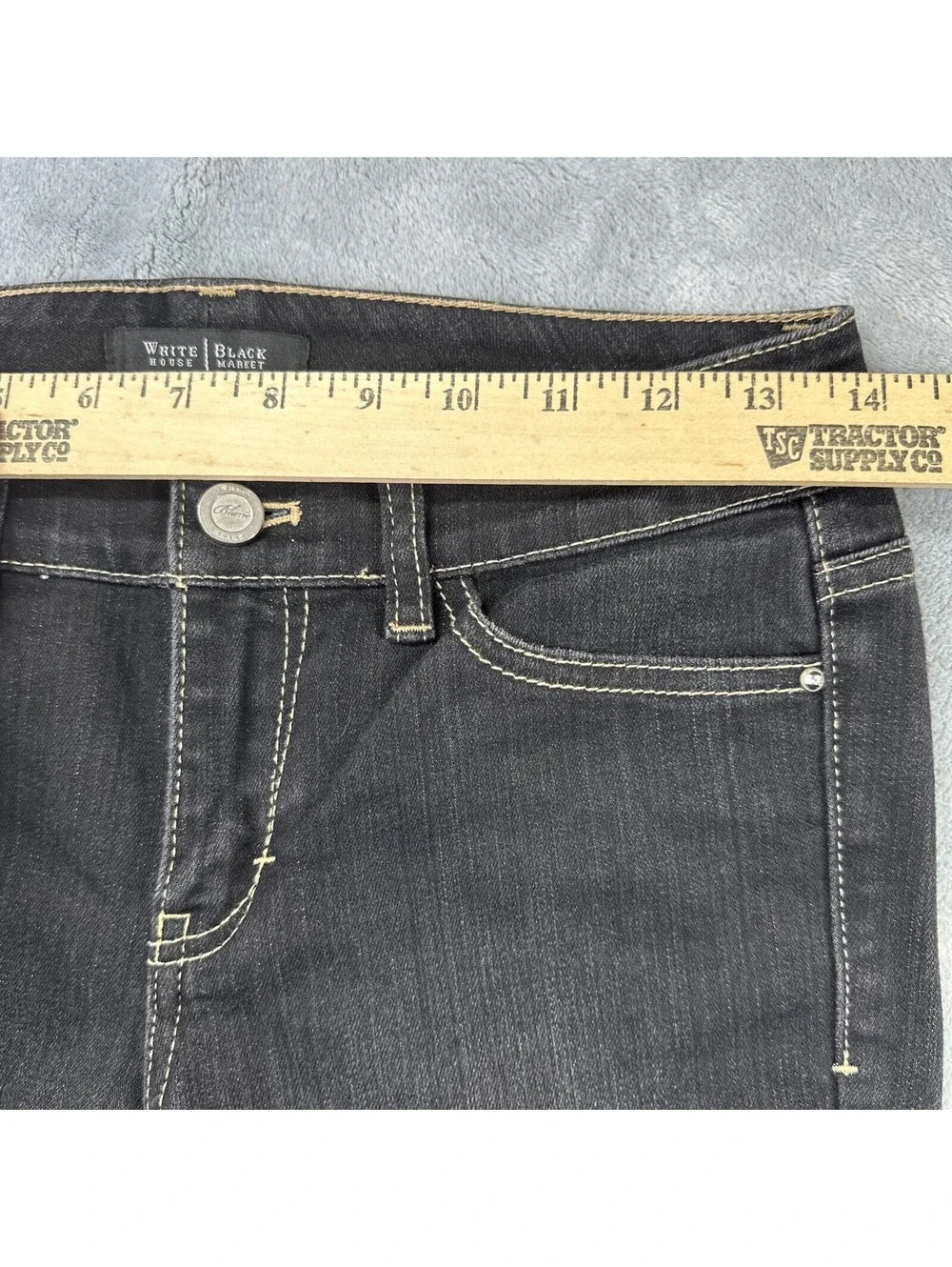 White House Black Market Womens Size 00 Blanc Capri Crop Leg Jeans Black Denim